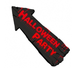 Dekoracija-ženklas "Halloween party" (50 cm)