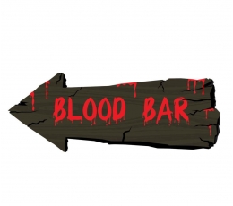 Dekoracija-ženklas "Blood bar" (50 cm)