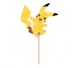 Folinis balionas ant pagaliuko "Pikachu" (17x13 cm)