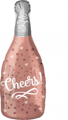 Folinis balionas "Cheers Rose" (25x66 cm)