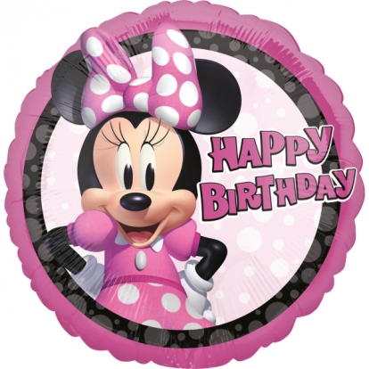 Folinis balionas "Minnie Mouse Happy BIrthday" (45 cm)