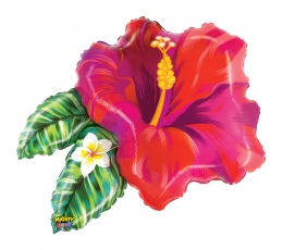 Folinis balionas "Red Tropical Flower" (69x63 cm)