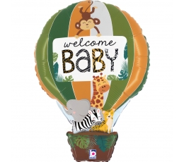 Folinis balionas "Welcome Baby Safari" (43x60 cm)