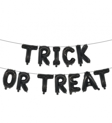 Folinių balionų girlianda "Trick or Treat" (5 m)