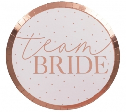 Lėkštutės-padėkliukai "Team Bride" (8 vnt./24 cm)