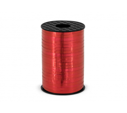 Plastikinė juostelė, raudona blizgi (5 mm/225 m)