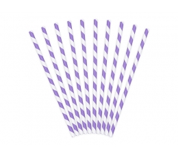 Šiaudeliai, violetiniai plačiai dryžuoti (10 vnt.)