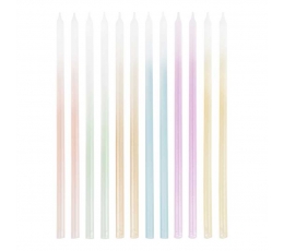Žvakutės, pastelinės ilgos (12 vnt./18 cm)