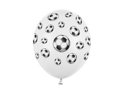 "Balloons 30cm, Footballs, Pastel Pure White, 50pcs"