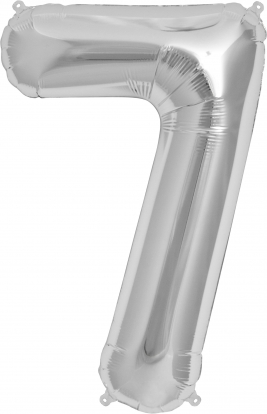 Fooliumist õhupall "7", hõbedane (85 cm)