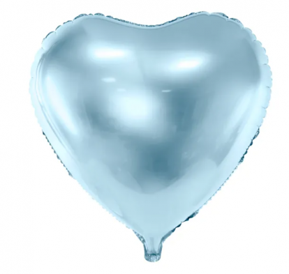 Fooliumist õhupall "Helesinine süda" (43 cm)