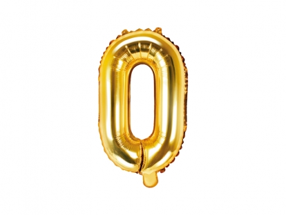   Fooliumist õhupall-täht "O", kuldne (35 cm)