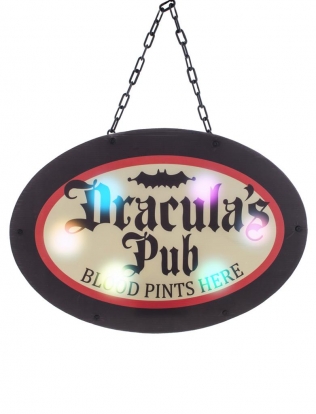 Helendav silt "Dracula's Pub" (47x33 cm)   