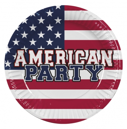 Taldrikud "American party" (10 tk./23 cm)