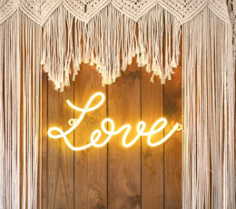 Neoon LED silt „Love“, valge (61x27,4 cm) 1