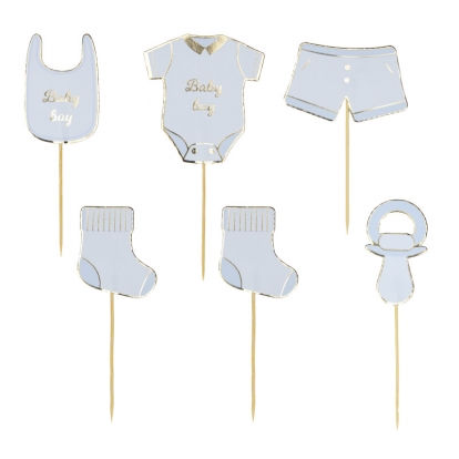Suupistetikud-kaunistused  "Baby Boy" (6 tk.)