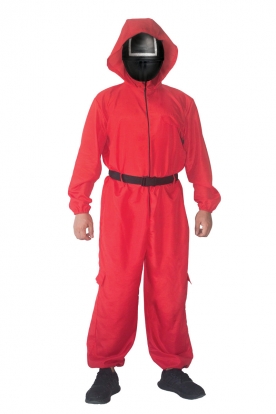 Squid game järelvaataja kostüüm (L / XL), punane