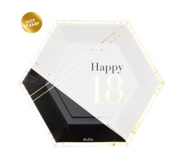 Taldrikud "Happy 18" (8 tk./27x23 cm)