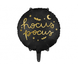 Folijas balons "Hocus Pocus", melns (45 cm)