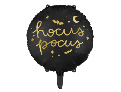 Folijas balons "Hocus Pocus", melns (45 cm)