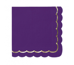 Salvetes, violetas ar zeltu (16 gab.)