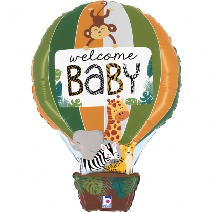 Фольгированный шар "Welcome Baby Safari" (43x60 см)