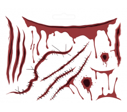 Временные татуировки "Кровавые раны" 