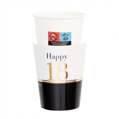 Puodeliai "Happy 18" (8 vnt./250 ml)